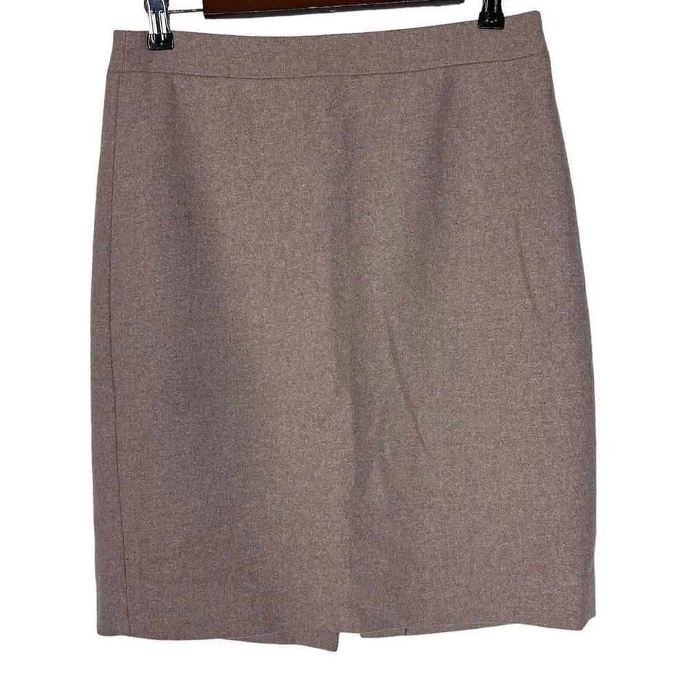 J. Crew Pencil skirt in double-serge wool size 4 Light Tan